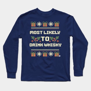 funny Christmas Quotes Most Likely And Family  Matching group,Most Likely Long Sleeve T-Shirt